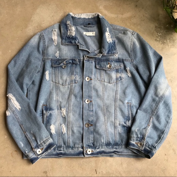 ci sono distressed denim jacket